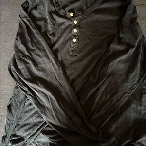 Buck Mason Charcoal Henley Shirt